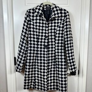 CR Sportswear Black and White Checkered‎ Blazer Jacket Size 4 Career